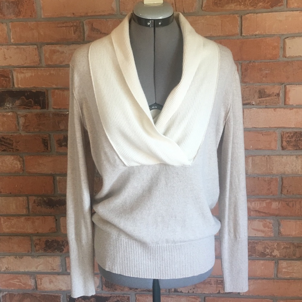 Banana Republic Cashmere Blend Oatmeal Sweater